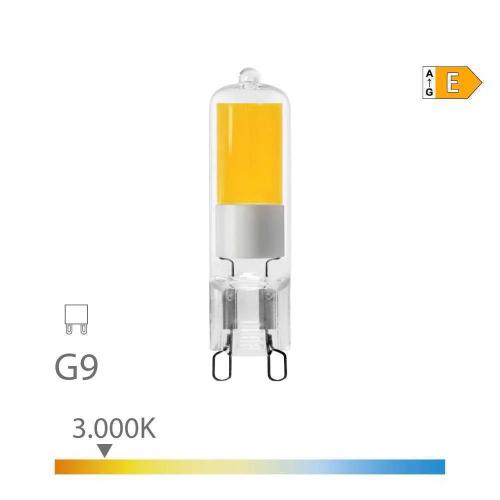 Lâmpada g9 led 5w 550lm 3000k luz quente vidro edm