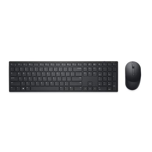 Teclado e Rato Dell Km5221wbkb-Spn Preto Qwerty Espanhol