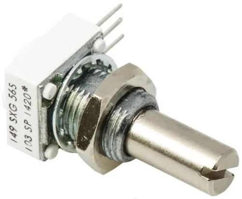 Potenciómetro axial de volta única 10kO 1W ±1