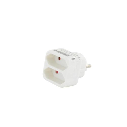 Tomada DOMINO 2 X 2,5 A - BRANCO