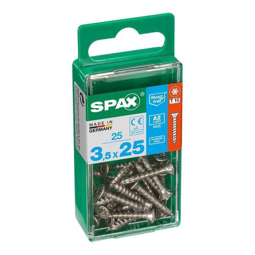 Caja de Tornillos Spax Madera Acero Inoxidable Ca.