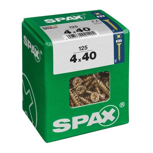 Caixa 125un Parafuso Madeira Spax Cab. Plana Yell.