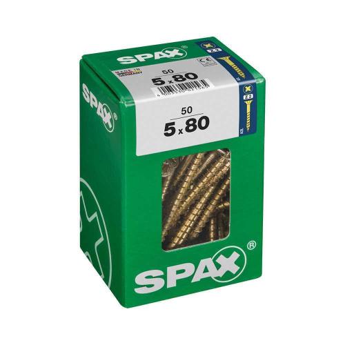 Caja de Tornillos Spax Yellox Madera Cabeza Plana.