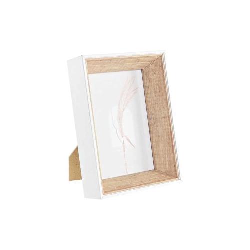Moldura de Fotos DKD Home Decor Cristal MDF Branc.