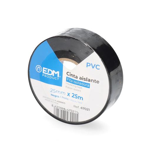 Fita Isoladora 25mx25mm Preta Edm
