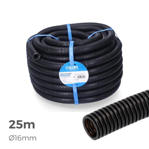 Tubo Anelado Para Interior Medida 16mm Ce M-25 25m