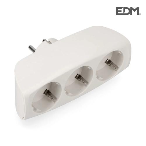 Ficha Schuko Tripla Embalado