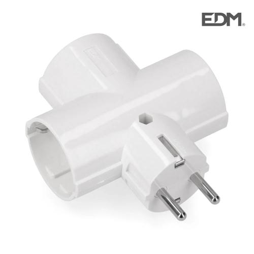 Ficha Tripla Com Baquelite Embalada T/tl 16a 250v