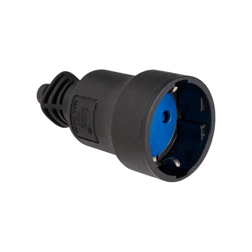 Ficha Aérea Pvc 16a 250v T/Tl 4,8mm Preta 707c (Retractilada) Solera