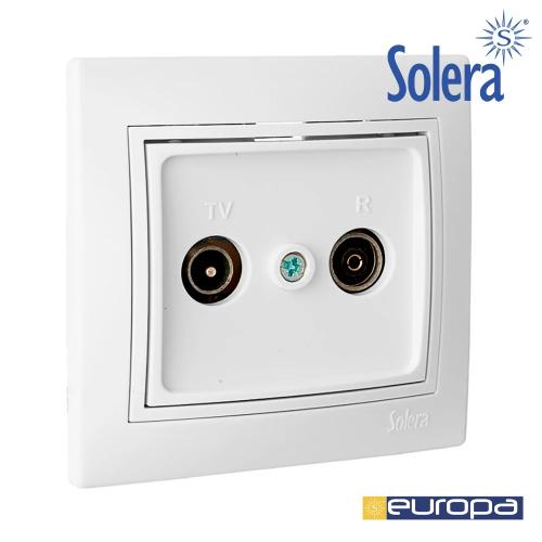 Tomada De Sinal Para Tv E Rádio Cor Branco Monoblo