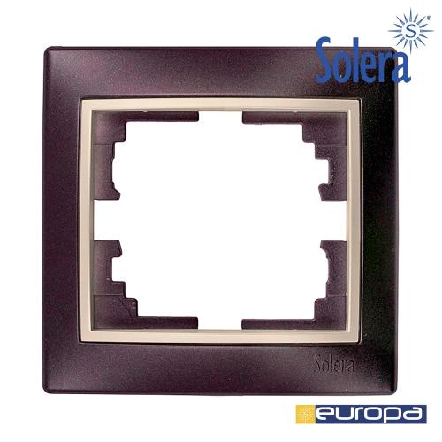 Moldura para 1 Elemento Moldura Preta e Aro Pérol.