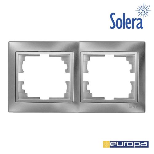 Moldura para 2 Elementos Horizontal Prata 154x81x.