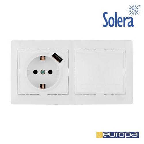 Kit De Interruptor + Base Com Usb + Moldura