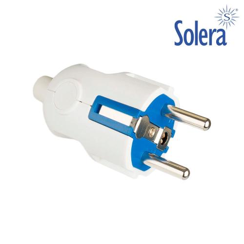 Ficha 2p+T 16a 250v Branco (Retractilado) Solera 1428