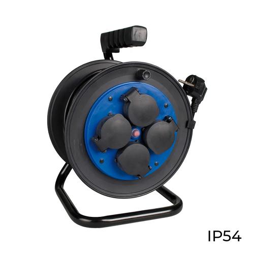 Enrolador De Cabos 25m 3x1,5com 4 Tomadas Bipolar.