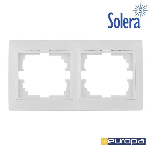 Moldura para 2 Elementos Horizontal Branco 154x81.