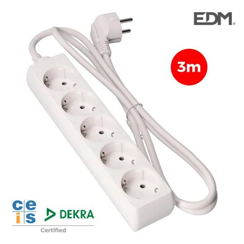 Bloco 5 Tomadas T/Tl 3m 3x1,5mm