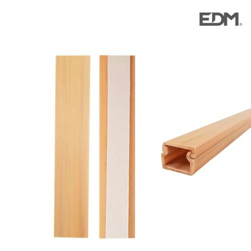 Mini Calha Adesiva Edm 2mts 12,7x11mm Madeira Clar