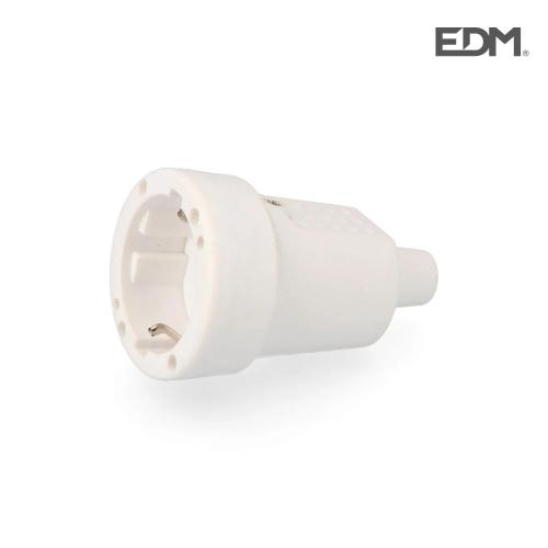 Ficha Femea Pvc 10/16A 250V T/Tl Ip 44 4,8Mm Branc