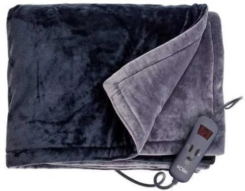 SOLAC CT8607 COBERTOR ELÉTRICO 150 W PRETO, CINZE.