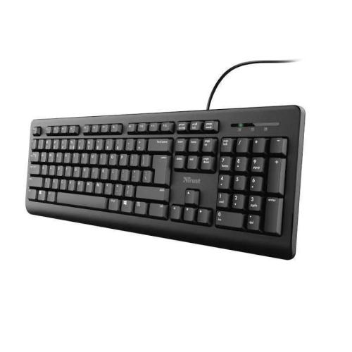 TRUST TK-150 TECLADO USB QWERTY ESPANHOL PRETO