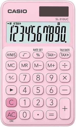 Casio Calculator Pocket Sl-310uc Pk Pink 10 Digit Display