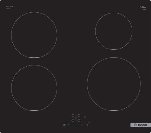 Bosch Serie 4 Pue611bb5e Hob Black Built-In 60 Cm Zone Induction Hob 4 Zone(S)