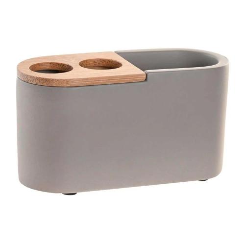 Copo DKD Home Decor Natural Cinzento Cimento Bamb.