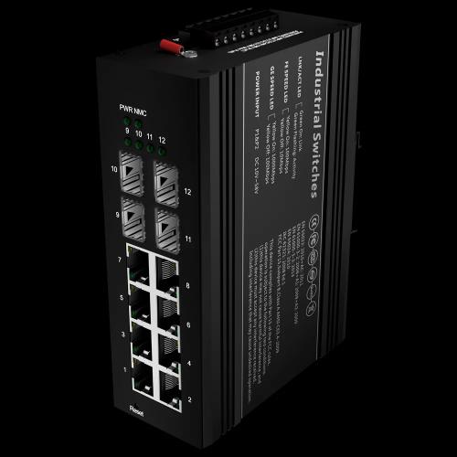 Switch PoE Marca Blanca - Montaje en carril DIN -.