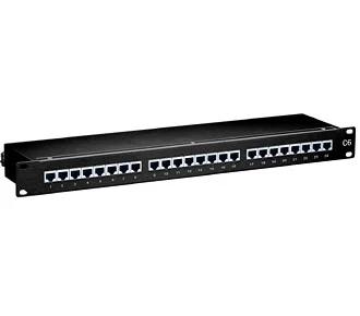 Equip Patchpanel 24x Rj45 Cat6 19" 1he Schwarz Premium
