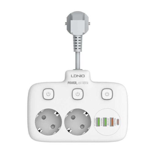 Extensão 2 Tomadas e 3 Portas Usb 20w