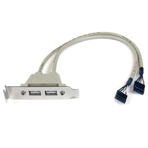 Bracket 2 Puertos Usb 2.0 a 2x Cabl