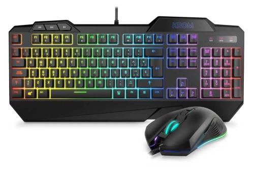 Pack Krom Teclado Semimecanico Y Raton Krusher Sp