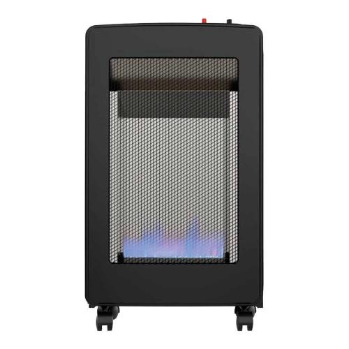 Aquecedor a Gás para Interior Fold Chama Azul Fulmo Preto Comprida