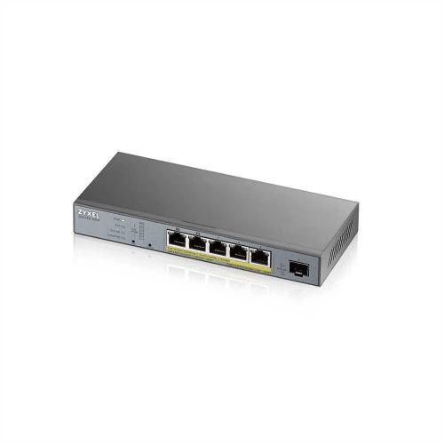 Zyxel Switch 6x Ge Gs1350-6hp Poe Long Range 60w 802.3bt
