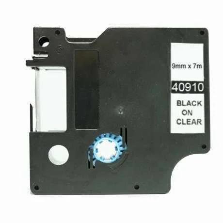 Fita Compatível Dymo D1 40910 - 9mm X 7 Metros Preto/Transparente S0720670