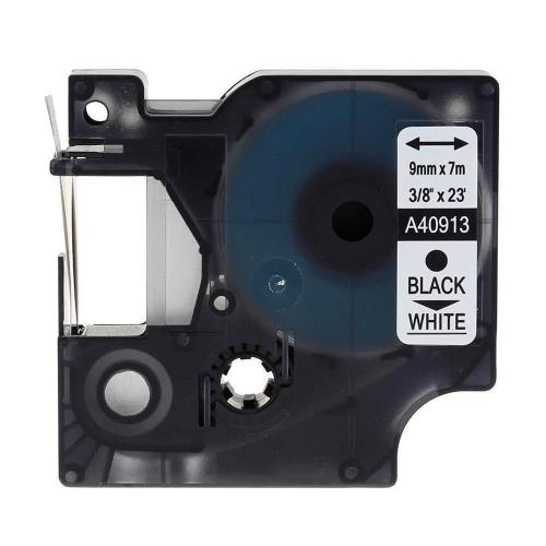 Fita Compatível Dymo D1 40913 - 9mm X 7 Metros Preto/Branco S0720680