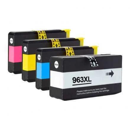 Conjunto 4 Tinteiros Compatíveis HP 963 XL (3YP35.