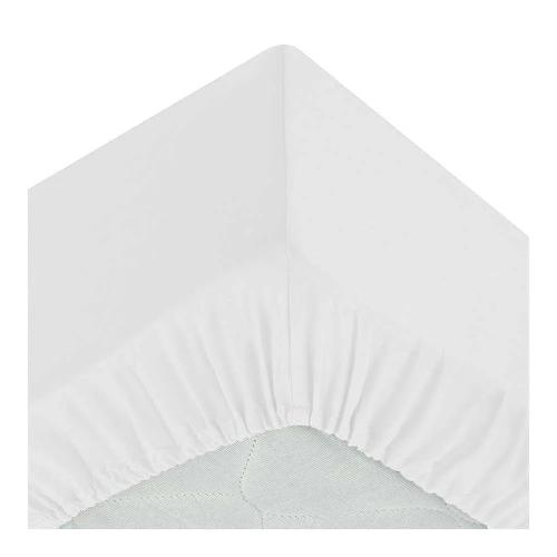 Lençol Ajustável Cor Branco 160x200cm
