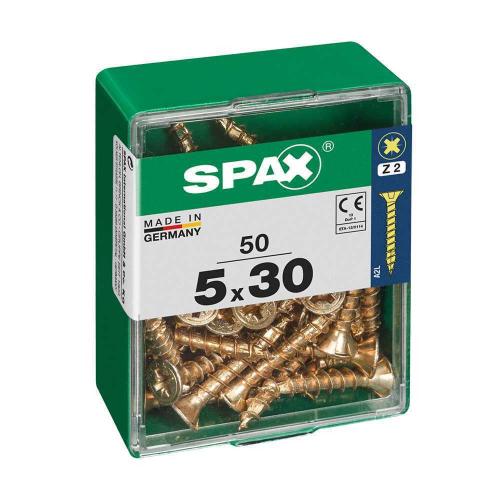 Caixa 50un Parafuso Madeira Spax Cab. Plana Yello.