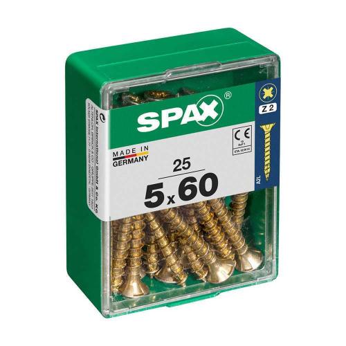 Caixa 25un Parafuso Madeira Spax Cab. Plana Yello.