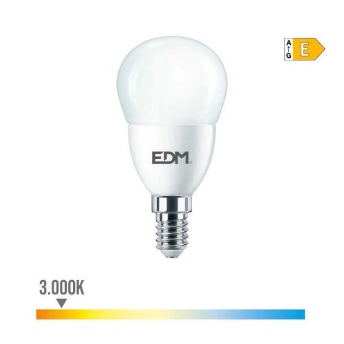 Lâmpada Esférica LED E14 7w 806lm 3000k Luz Quente Ø4,8x9,5cm Edm