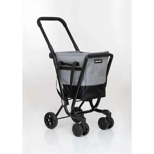 Carro de Compra Playmarket Negro/Gris Plegable Co.