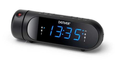 Rádio Despertador Fm Denver Electronics Cpr-700 Preto