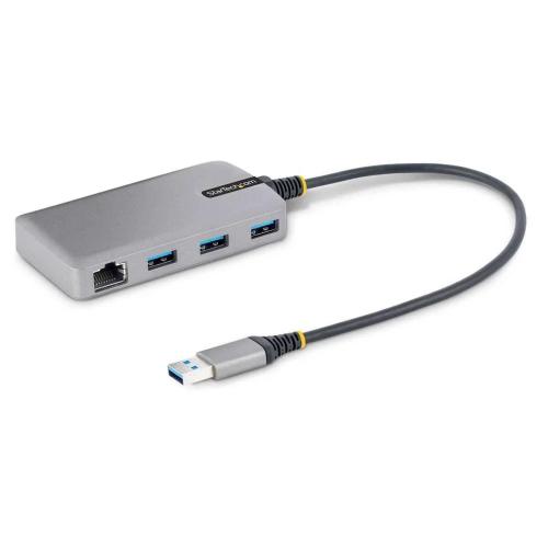 Startech.Com 3-Port Usb Hub With Ethernet, 3x Usb-A Ports, Gigabit Ethernet Rj45, Usb 3.0 5gbps, Bus