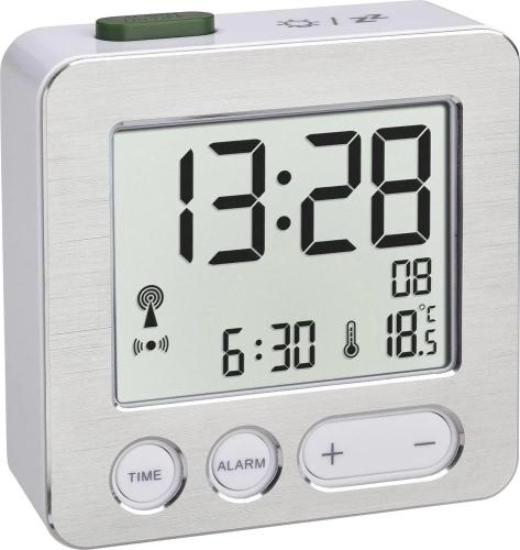 Tfa 60.2545.54 Rc Alarm Clock Silver/White