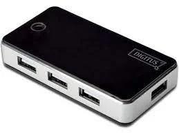 Digitus Usb-Hub 7-Port 2.0->7xa2.0 M.Netzteil Schwarz