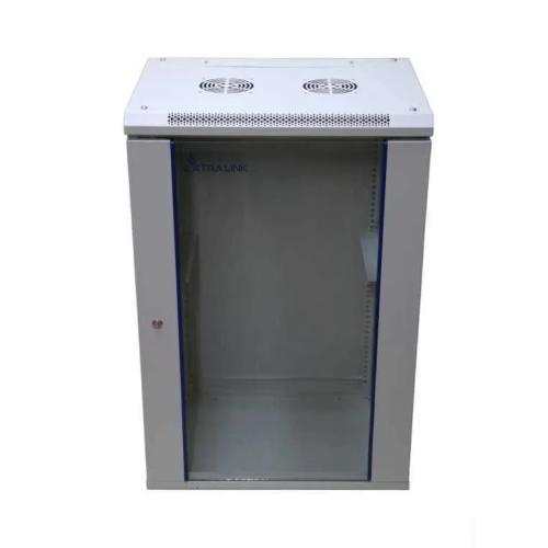 Extralink-szafa wisz 19 18U 600mm d szklane szara