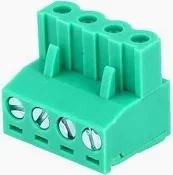 Bloco Terminal Separavel Femea 4 Pinos Verde