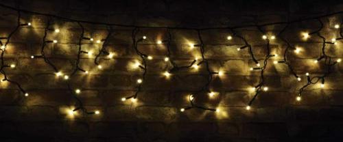 100 LED Conectável Icicle String Light Ww